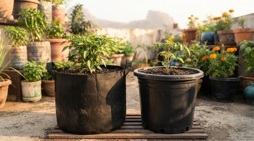 black fabric grow bag root zone temperature test India