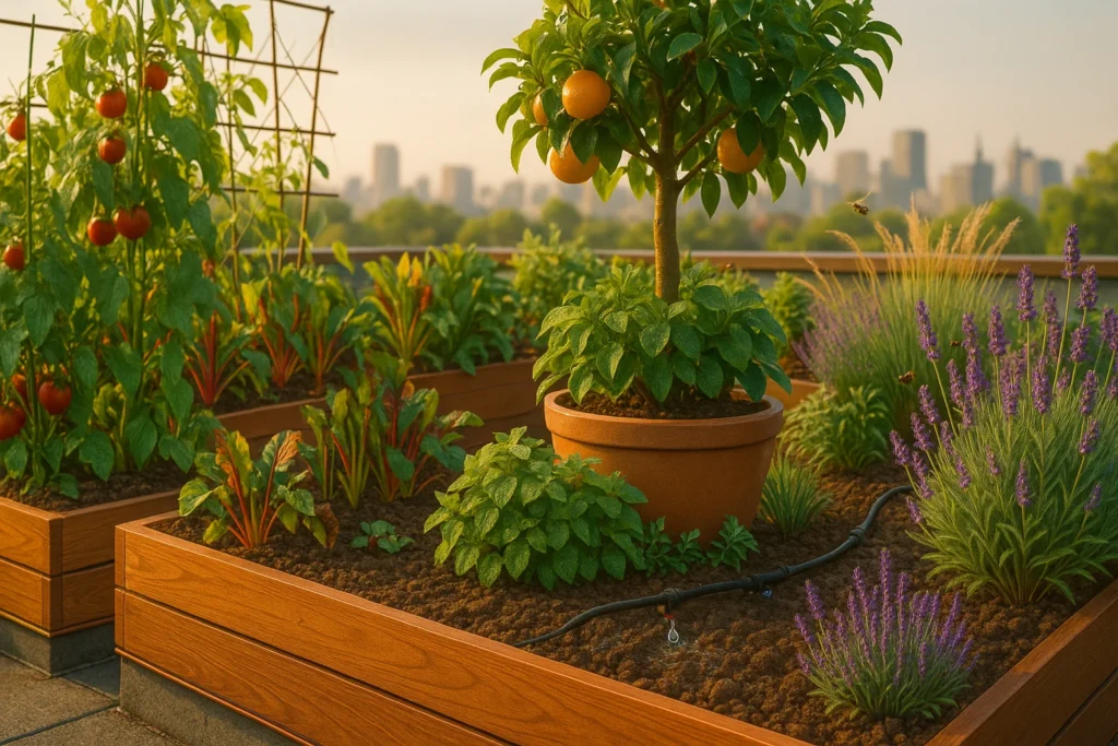 Intensive rooftop gardens
