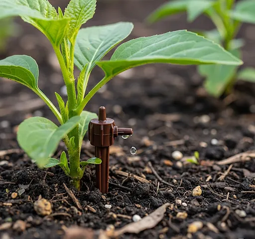 Place Emitters at the Base of Each Plant