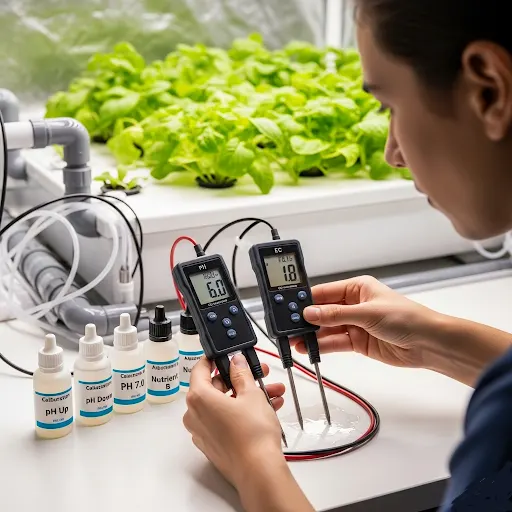 pH and EC Level Monitoring