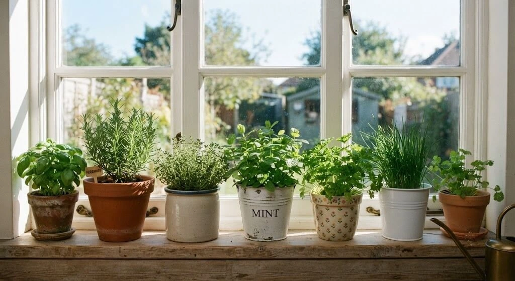 Windowsill Herb Pots