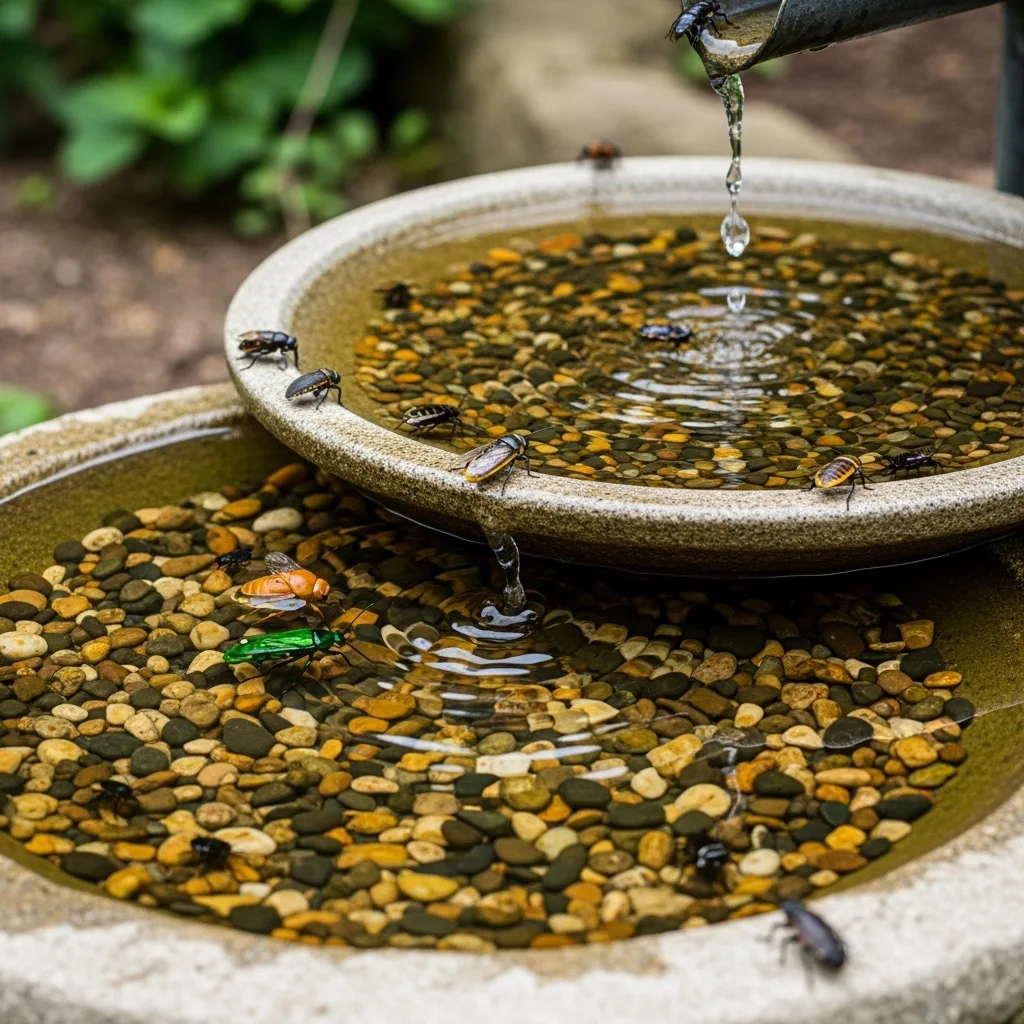 Water sources for beneficial insects