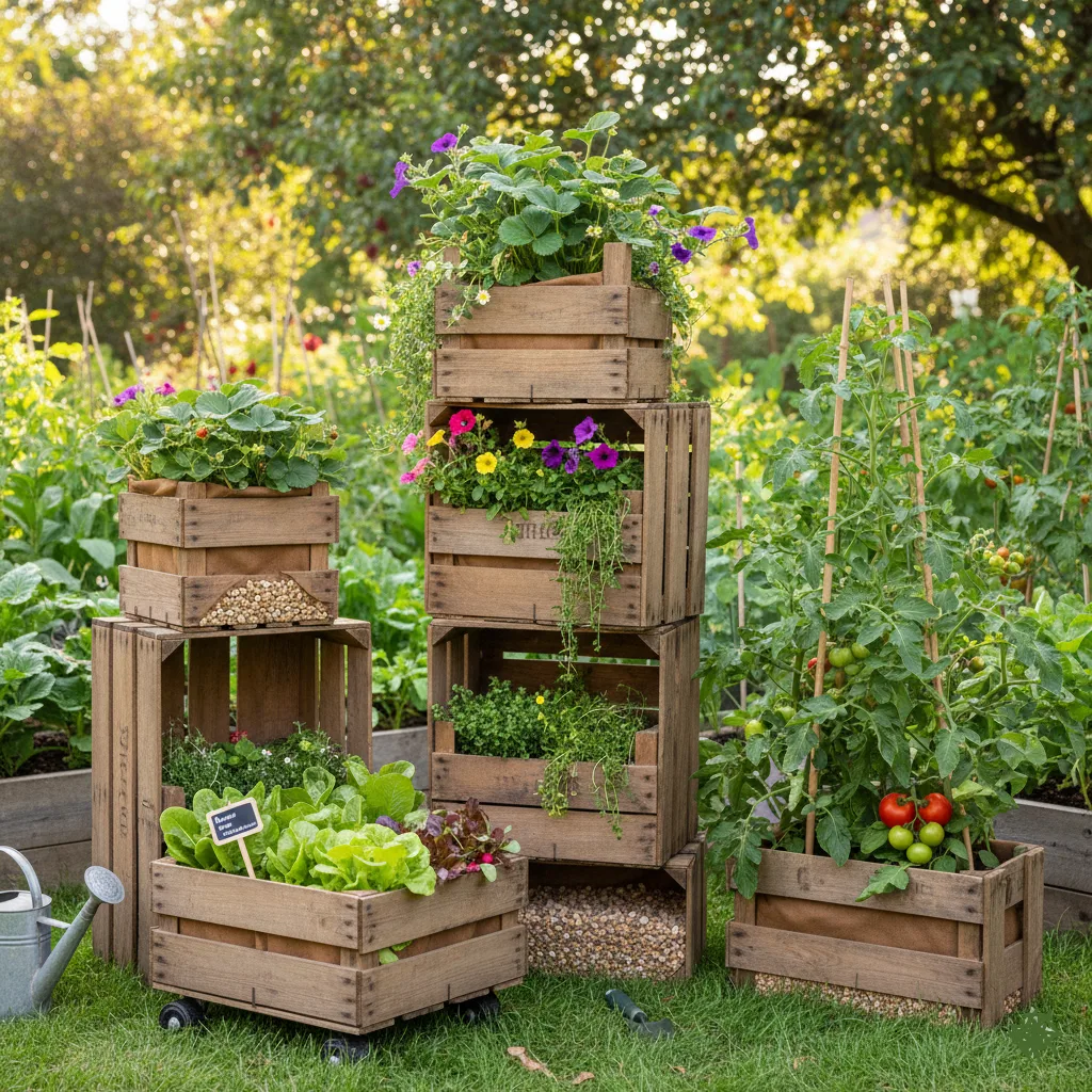 Wooden Crates and Apple Boxes