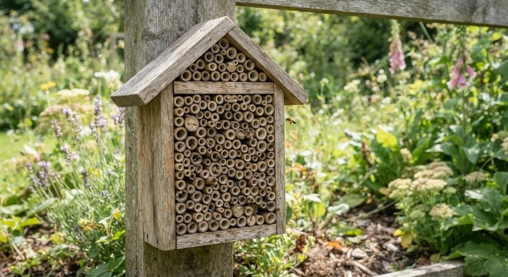 DIY bamboo insect hotel solitary bees India