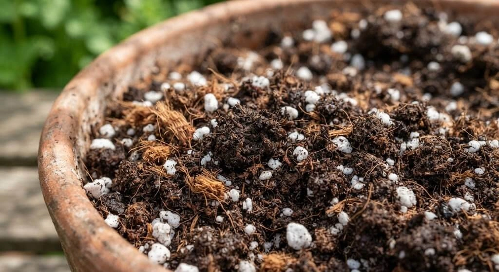 cocopeat perlite vermicompost soil mix India container