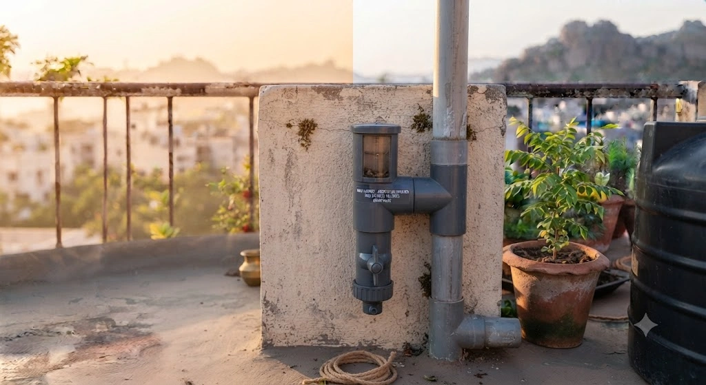 first flush diverter installation rainwater harvesting India