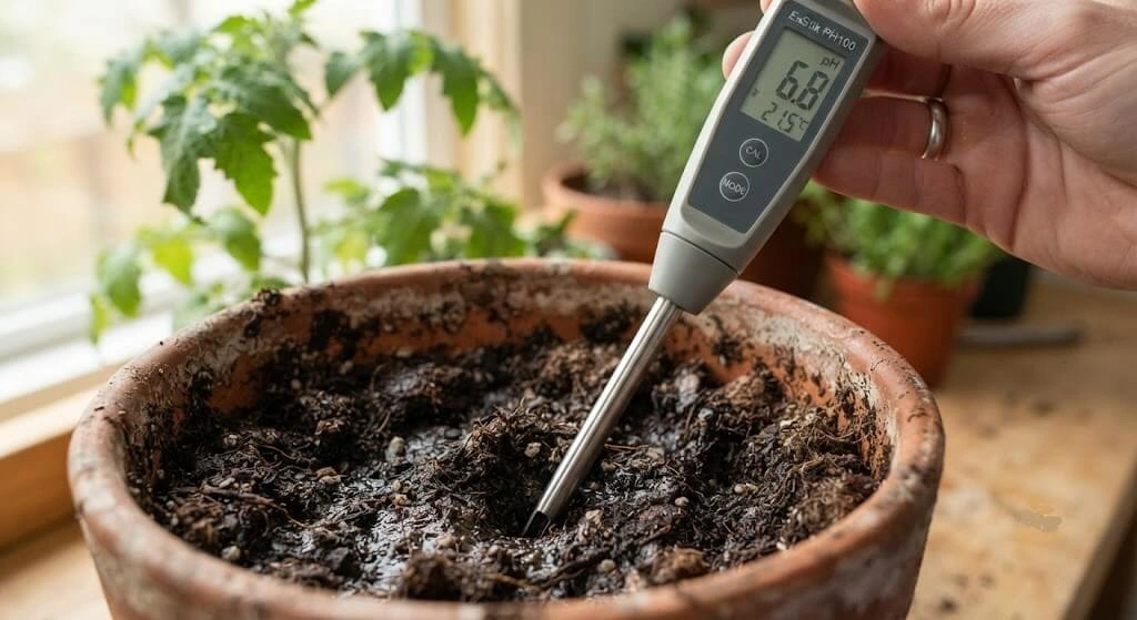 digital pH meter testing container soil India