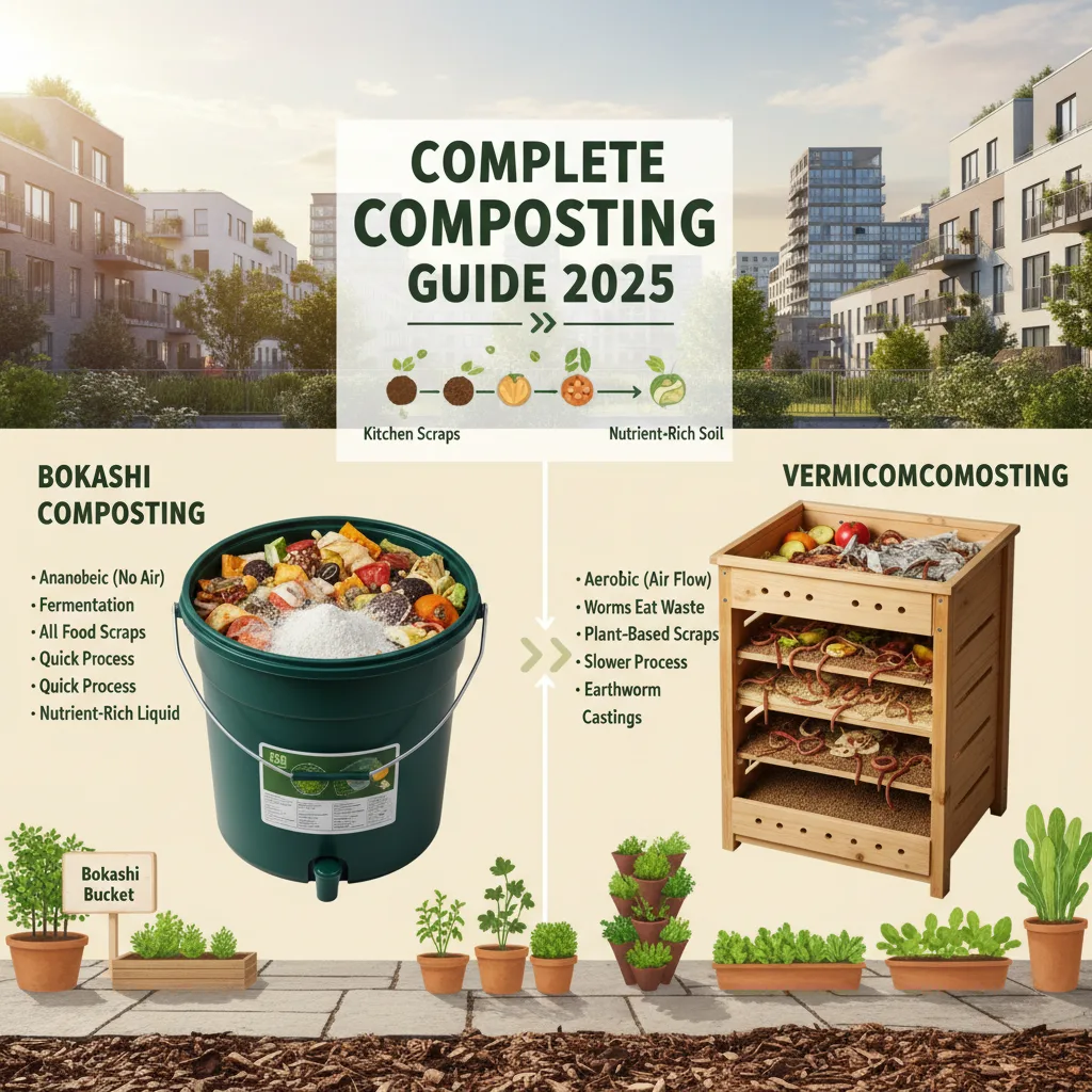 Bokashi Composting Vs Vermicomposting for urbanites