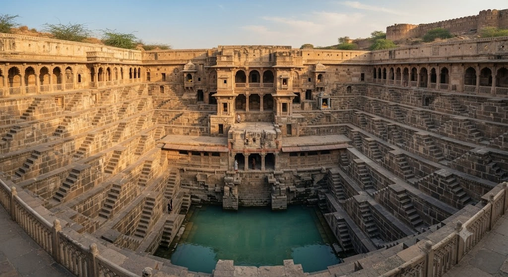 traditional Indian stepwell kund rainwater harvesting