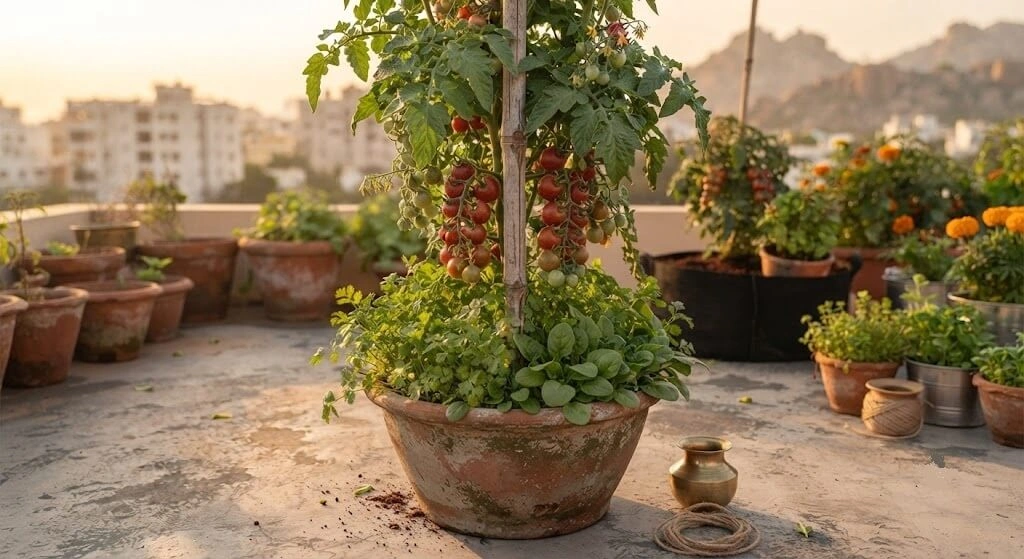 vertical microclimate stack companion planting balcony