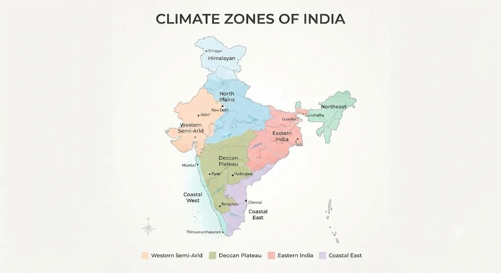 India climate zone reference map for balcony herb garden layout planning