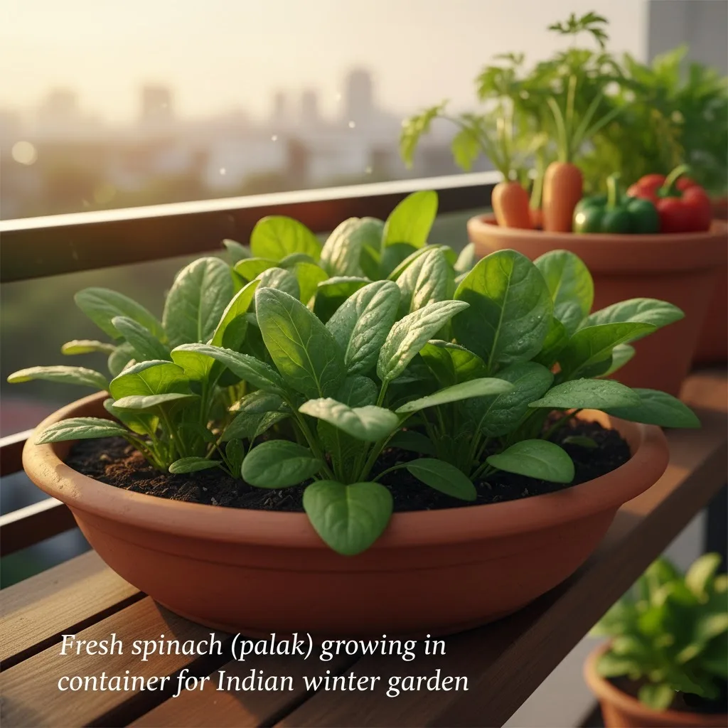spinach-container-garden-india