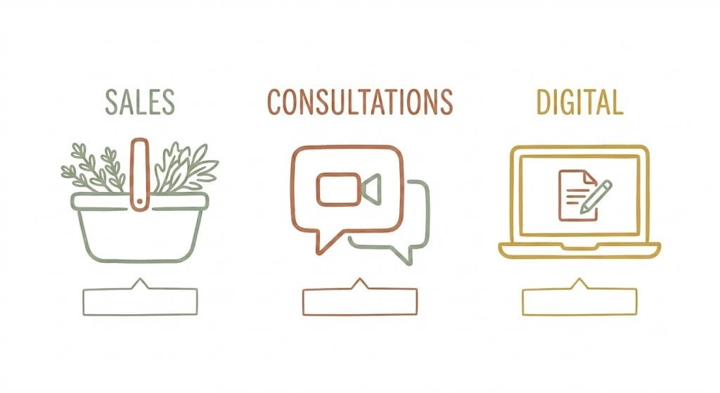 urban gardening side hustle three income channels comparison