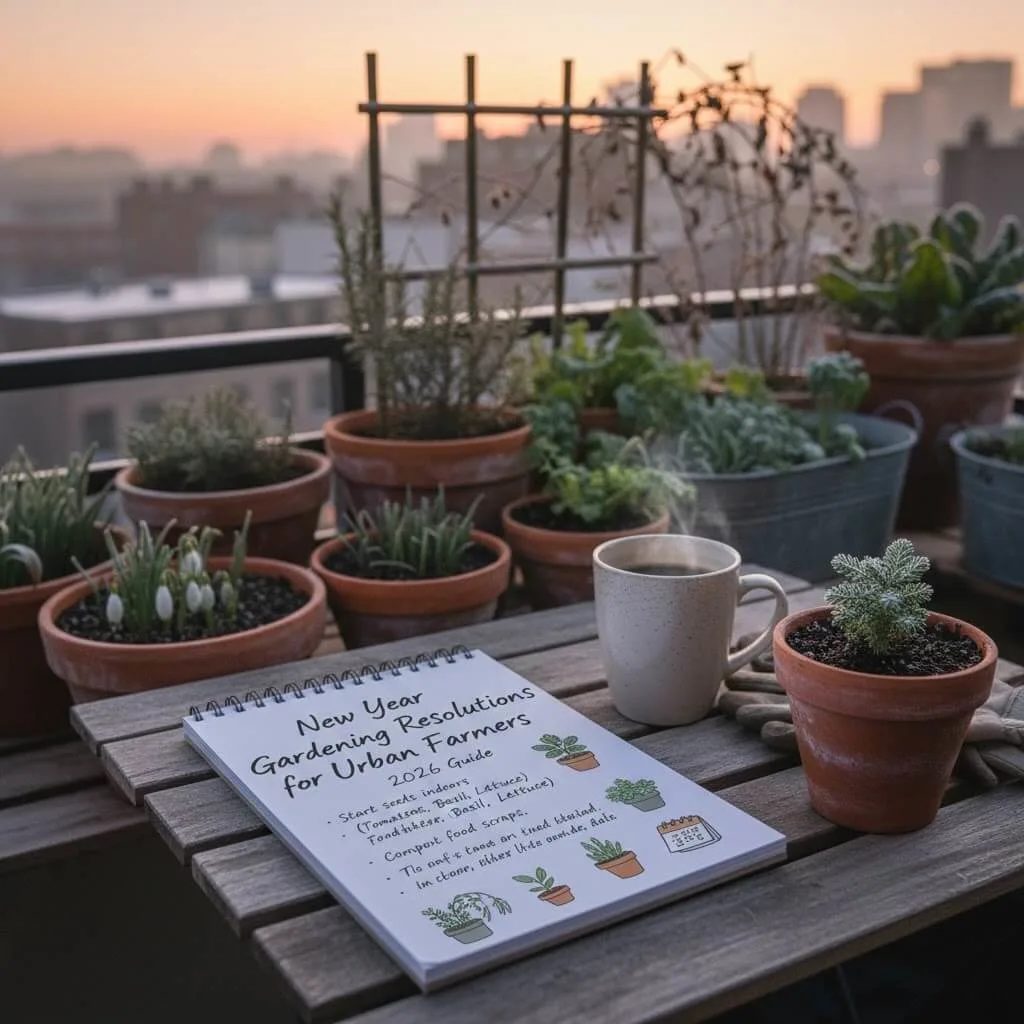 new year gardening resolutions for urban farmers