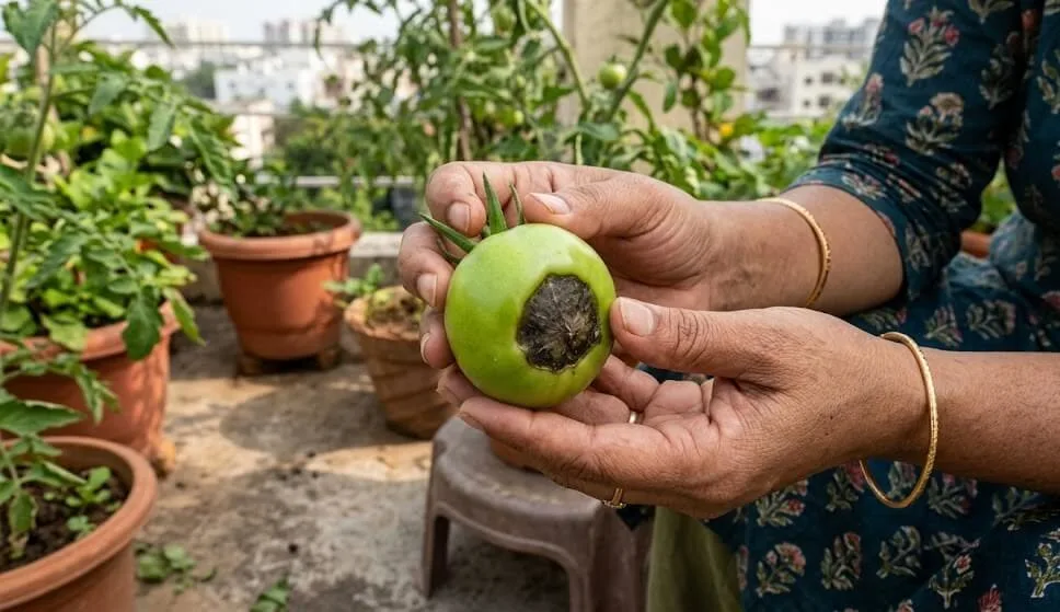 Blossom End Rot in Container Tomatoes