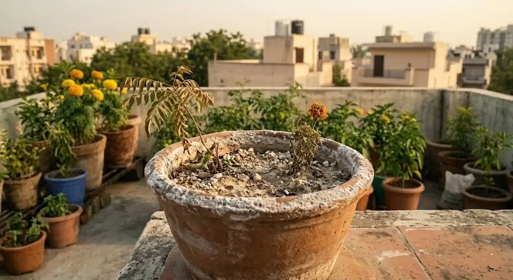 Salt Buildup in Container Soil