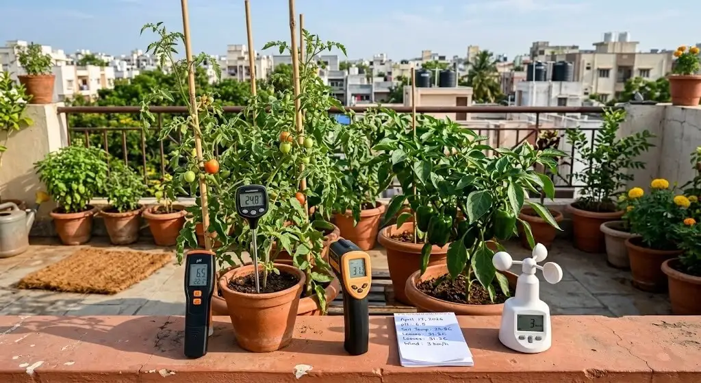 April-May Container Garden Transition India