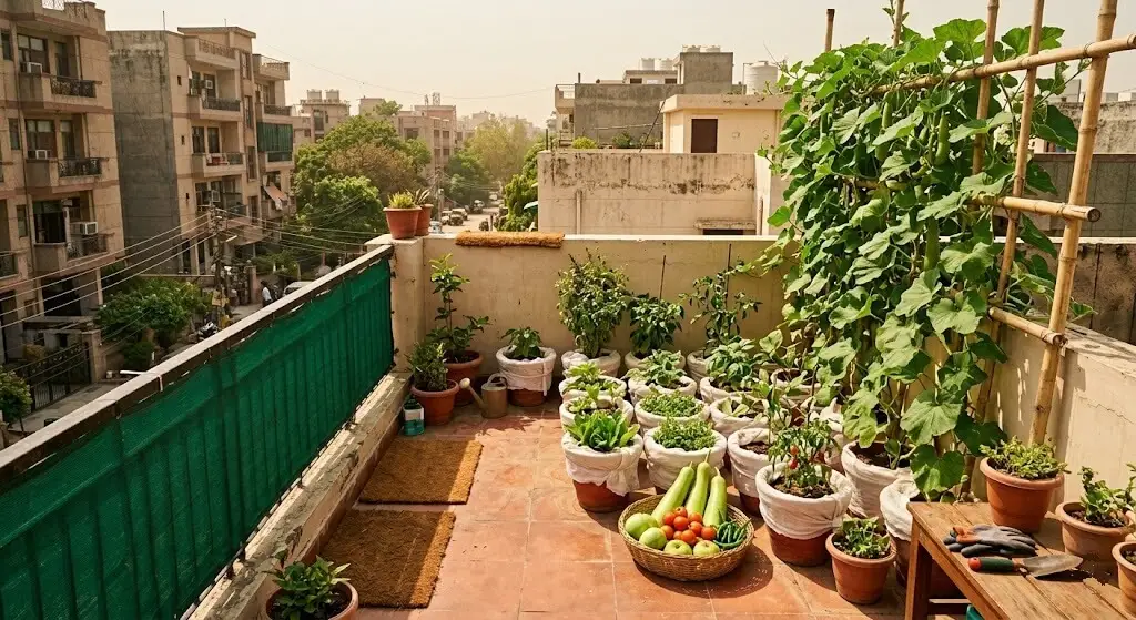 Delhi Terrace Container Gardening