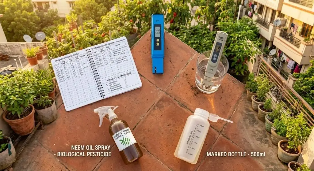 integrated container garden prevention system