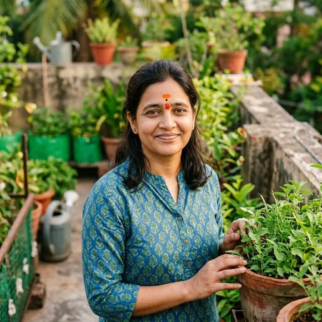 Priya Harini B urban gardening specialist Madanapalle Andhra Pradesh terrace container garden