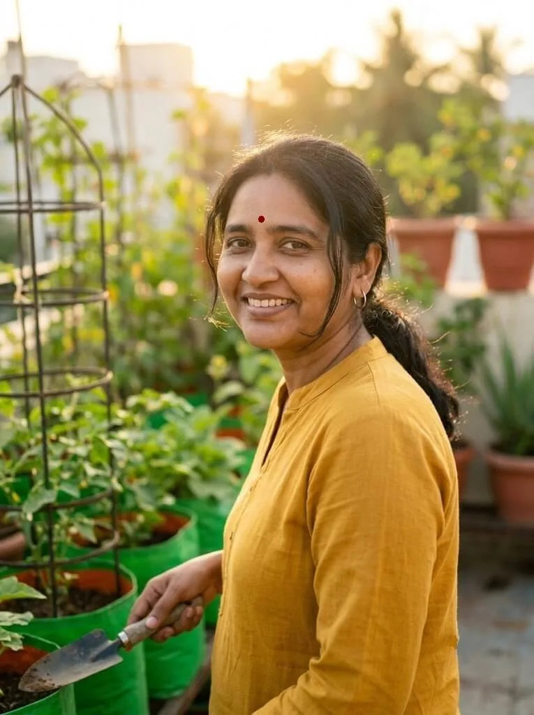 Priya Harini B urban gardening specialist Madanapalle Andhra Pradesh terrace container garden