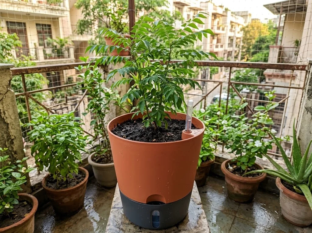 self watering reservoir mosquito breeding container garden India