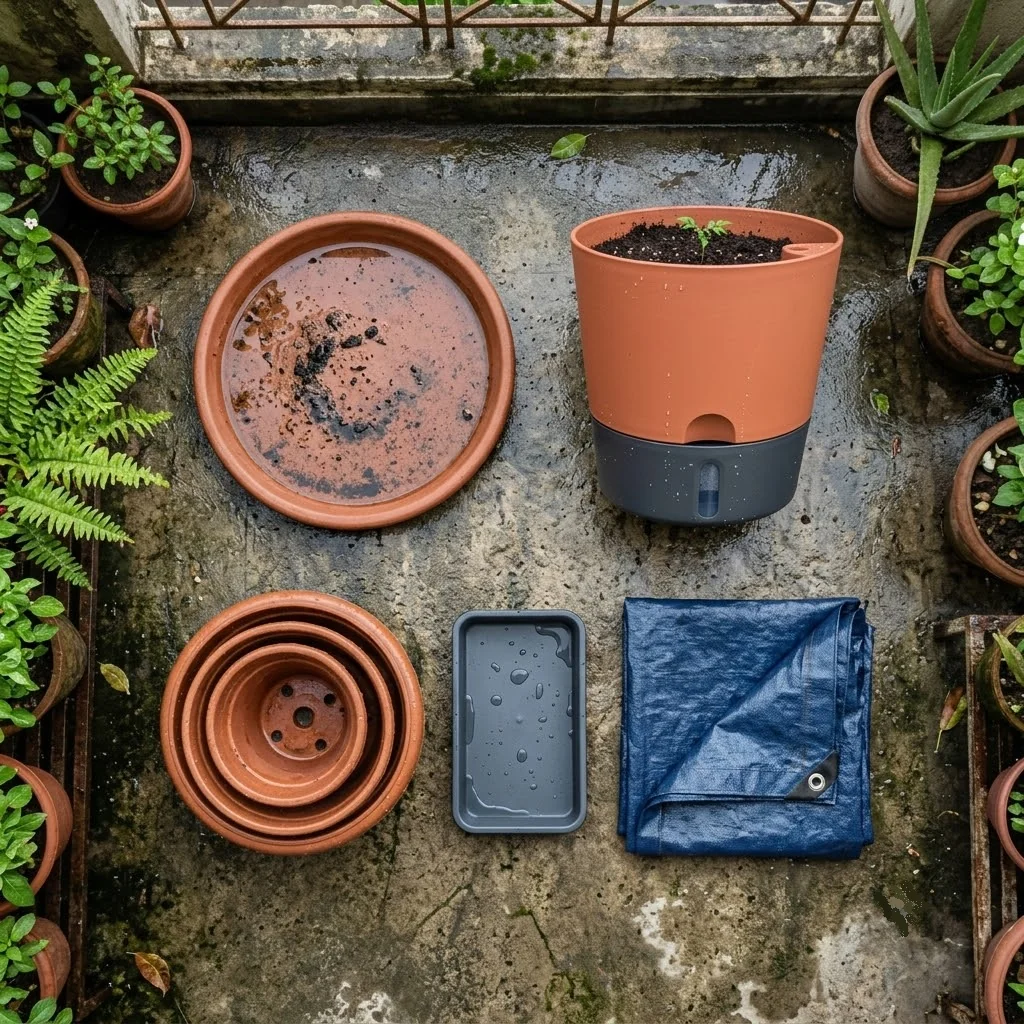 five mosquito breeding containers weekly check terrace garden India