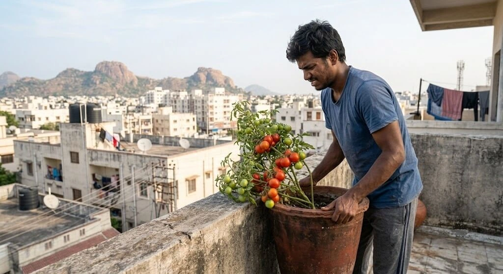 container weight balcony load consideration tomato soil