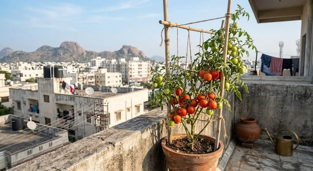 Growing Tomatoes in Winter India