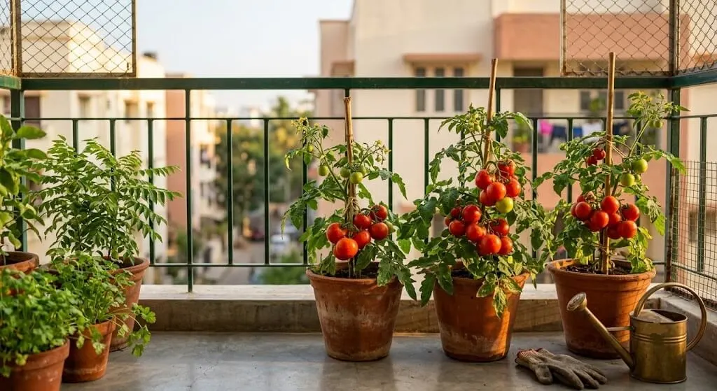 How to Grow Tomatoes on Indian Balcony