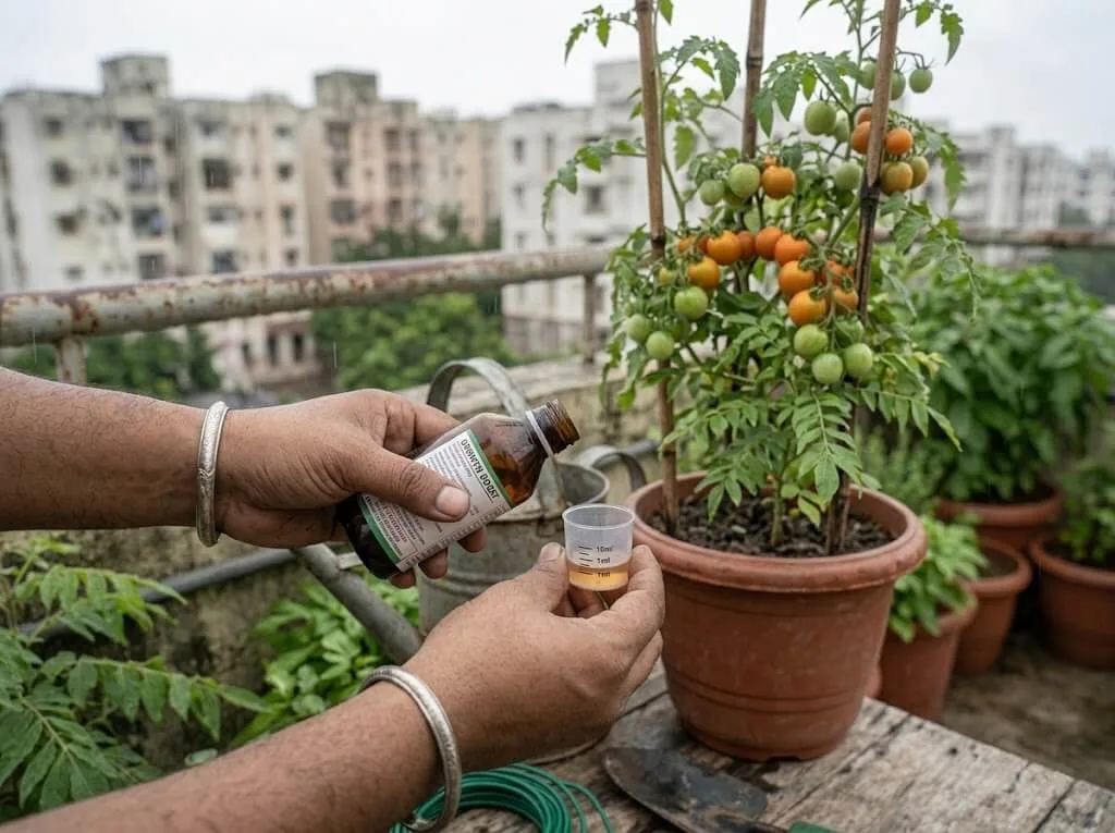 hydrogen peroxide root drench tomato monsoon prevention