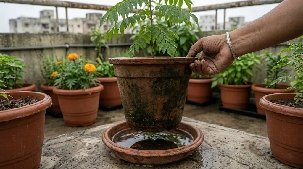 mosquito breeding prevention terrace garden saucer check India