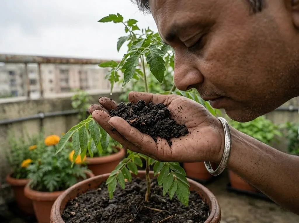 soil smell test root rot diagnosis after rain
