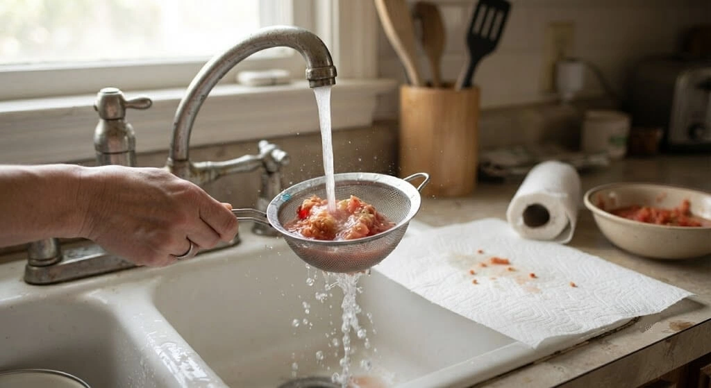 saving tomato seeds rinsing drying paper towel process