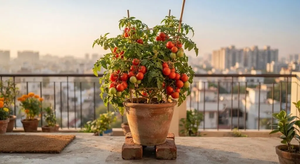 tomato growing series India complete guide from seed to harvest on Indian balconies